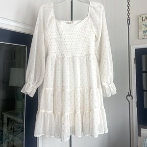 White altard state dress